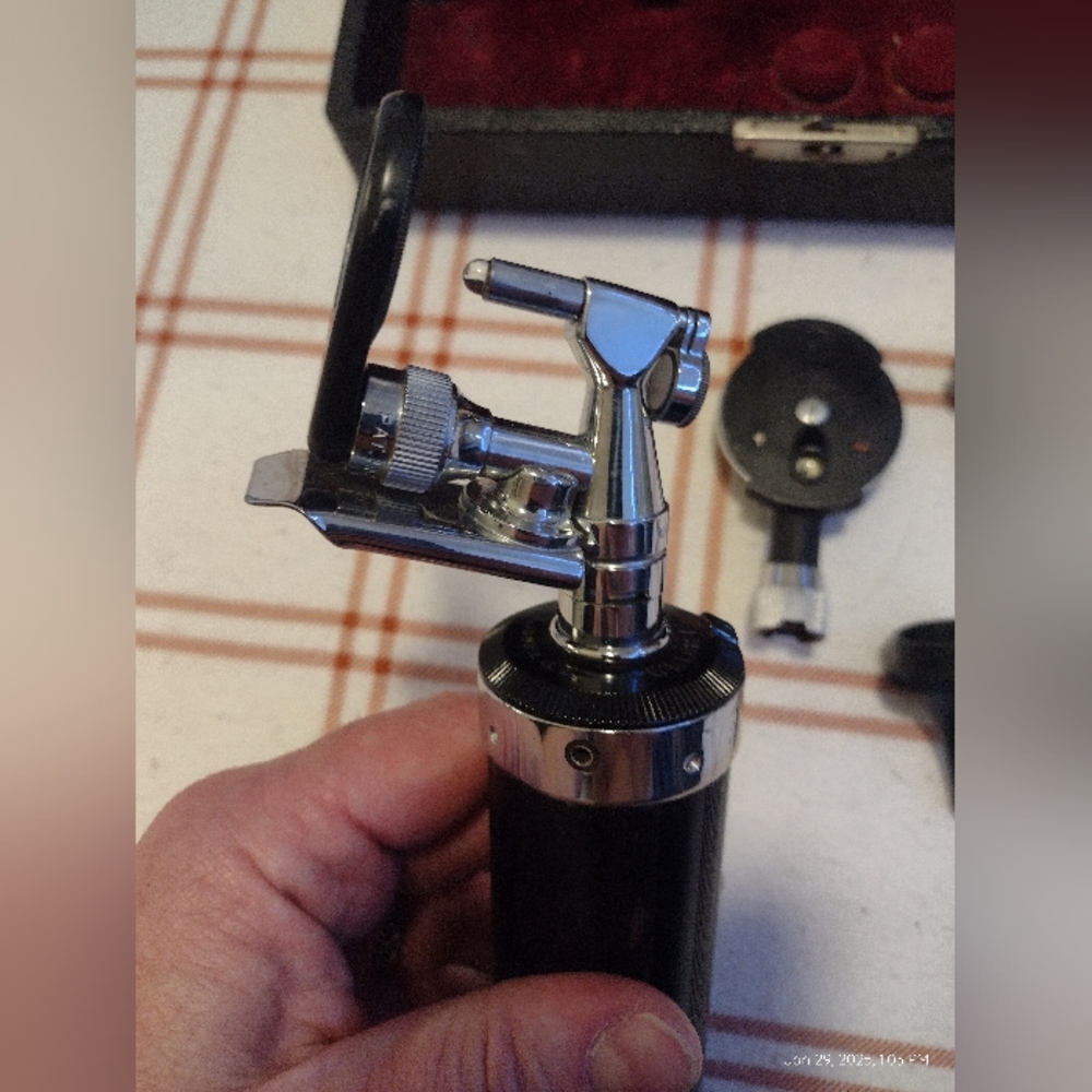Vintage Medical Otoscope with Black Handle Allen and Walsh circa 1930
